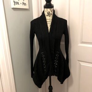 Autumn Cashmere Leather Laced Cardigan